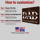 Personalized Framed Wall Art Fathers Day Gifts From Son Daughter Kids - Happy Fathers Day Sign Home Decor, Custom Dad Sign With Kids Names CANLA15_Family Canvas