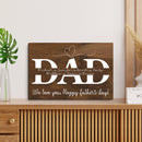 Personalized Framed Wall Art Fathers Day Gifts From Son Daughter Kids - Happy Fathers Day Sign Home Decor, Custom Dad Sign With Kids Names CANLA15_Family Canvas