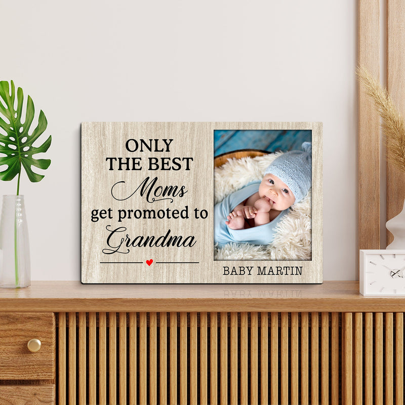 Personalized Gifts For Grandma, Custom Picture Frame, Mothers Day Gifts For Grandma, Only The Best Moms Get Promoted To Grandma, New Grandma CANLA15_Family Canvas