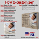 Personalized Godparent Gift, Thank You Gift For Godparents, Godmother, Godfather Gift, Custom Photo Frame, Godparent Proposal, Baptism Gift CANLA15_Godparents Canvas