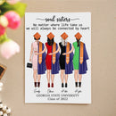 Personalized Graduation Frame Up To 4 Friends, Custom 2023 Graduation Gifts, Class Of 2023 Art Print, Friends Graduation Print, College Diploma Frame For Her High School Phd Masters ATPT_Graduation Art Print
