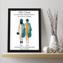 Personalized Graduation Frame Up To 4 Friends, Custom 2023 Graduation Gifts, Class Of 2023 Art Print, Friends Graduation Print, College Diploma Frame For Her High School Phd Masters ATPT_Graduation Art Print