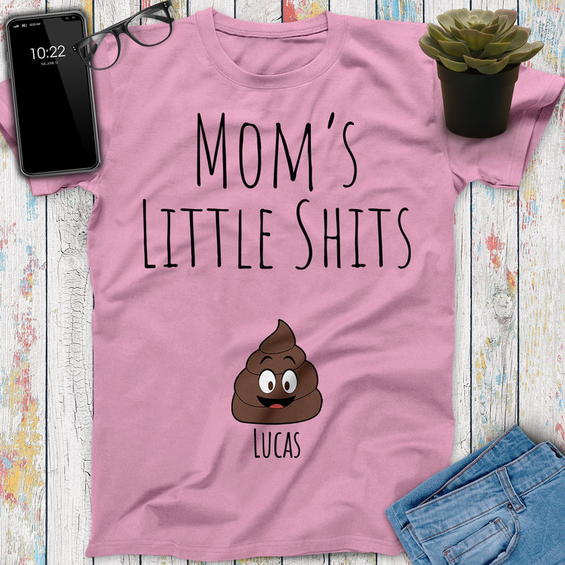 Personalized Grandchildren's Names Grandma's Little Shits T Shirt, Grandpa's Little Shits, Mommy's Little Shits, Grandparent's Day Gift Tee SHIRTS_Little Shits Shirt