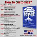 Personalized Last Name Signs For Home, Custom 1 2 3 25 30 40 50 60 Year Wedding Anniversary For Mom Dad Grandma Grandpa Gifts, 1st - 60th Marriage Family Wall Decor Living Room Canvas CANPO15_Heart Name Canvas