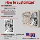 Personalized Marriage Picture Frames 11 Year Anniversary For Husband Wife Him Her Parents Birthday Gifts, Eleven Year Marriage Photo 11th Wedding Anniversary For Couple Ideas Canvas CANLA15_Anniversary Canvas