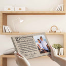 Personalized Marriage Picture Frames 20 Year Anniversary For Husband Wife Him Her Parents Birthday Gifts, Twenty Year Marriage Photo 20th Wedding Anniversary For Couple Ideas Canvas CANLA15_Anniversary Canvas