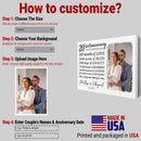 Personalized Marriage Picture Frames 20 Year Anniversary For Husband Wife Him Her Parents Birthday Gifts, Twenty Year Marriage Photo 20th Wedding Anniversary For Couple Ideas Canvas CANLA15_Anniversary Canvas