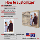 Personalized Marriage Picture Frames 30 Year Anniversary For Husband Wife Him Her Parents Birthday Gifts, Thirty Year Marriage Photo 30th Wedding Anniversary For Couple Ideas Canvas CANLA15_Anniversary Canvas