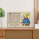 Personalized Marriage Picture Frames 40 Year Anniversary For Husband Wife Him Her Parents Birthday Gifts, Forty Year Marriage Photo 40th Wedding Anniversary For Couple Ideas Canvas CANLA15_Anniversary Canvas