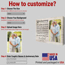 Personalized Marriage Picture Frames 50 Year Anniversary For Husband Wife Him Her Parents Birthday Gifts, Fifty Year Marriage Photo 50th Wedding Anniversary For Couple Ideas Canvas CANLA15_Anniversary Canvas