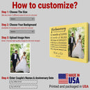 Personalized Marriage Picture Frames Our 1 Year Anniversary For Boyfriend Girlfriends Husband Wife Him Her Birthday Gifts, 1yr First Wedding One Year 1st Anniversary For Couple Canvas CANLA15_Print Anniversary Canvas