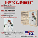 Personalized Marriage Picture Frames Our 10 Year Anniversary For Boyfriend Girlfriends Husband Wife Him Her Birthday Gifts, Tenth Wedding Ten Year 10th Anniversary For Couple Canvas CANLA15_Anniversary Canvas