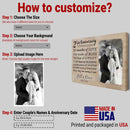 Personalized Marriage Picture Frames Our 2 Year Anniversary For Boyfriend Girlfriends Husband Wife Him Her Birthday Gifts, Second Wedding Two Year 2nd Anniversary For Couple Canvas CANLA15_Anniversary Canvas