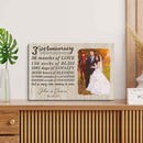 Personalized Marriage Picture Frames Our 3 Year Anniversary For Boyfriend Girlfriends Husband Wife Him Her Birthday Gifts, Third Wedding Three Year 3rd Anniversary For Couple Canvas CANLA15_Anniversary Canvas