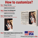 Personalized Marriage Picture Frames Our 4 Year Anniversary For Boyfriend Girlfriends Husband Wife Him Her Birthday Gifts, Fourth Wedding Four Year 4th Anniversary For Couple Canvas CANLA15_Anniversary Canvas