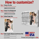 Personalized Marriage Picture Frames Our 5 Year Anniversary For Boyfriend Girlfriends Husband Wife Him Her Birthday Gifts, Fifth Wedding Five Year 5th Anniversary For Couple Canvas CANLA15_Anniversary Canvas