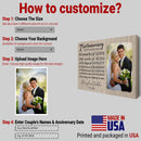 Personalized Marriage Picture Frames Our 7 Year Anniversary For Boyfriend Girlfriends Husband Wife Him Her Birthday Gifts, Seventh Wedding Seven Year 7th Anniversary For Couple Canvas CANLA15_Anniversary Canvas