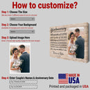 Personalized Marriage Picture Frames Our 9 Year Anniversary For Boyfriend Girlfriends Husband Wife Him Her Birthday Gifts, Ninth Wedding Nine Year 9th Anniversary For Couple Canvas CANLA15_Anniversary Canvas