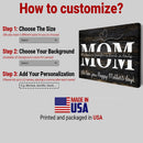 Personalized Mothers Day Gifts From Son Daughter Kids - Happy Mothers Day Sign Home Decor, Custom Mom Sign With Kids Names Framed Wall Art CANLA15_Family Canvas