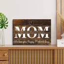 Personalized Mothers Day Gifts From Son Daughter Kids - Happy Mothers Day Sign Home Decor, Custom Mom Sign With Kids Names Framed Wall Art CANLA15_Family Canvas