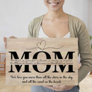 Personalized Mothers Day Gifts From Son Daughter Kids - Happy Mothers Day Sign Home Decor, Custom Mom Sign With Kids Names Framed Wall Art CANLA15_Family Canvas