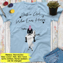Personalized Name Horse Girl Shirt, Just A Girl Who Loves Horses, Custom Gift For Horse Lover, Best Friend Shirts, Women Shirt Cowgirl Shirt SHIRTS_Horse Shirt