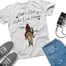 Personalized Name Horse Girl Shirt, Just A Girl Who Loves Horses, Custom Gift For Horse Lover, Best Friend Shirts, Women Shirt Cowgirl Shirt SHIRTS_Horse Shirt