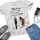 Personalized Name Horse Girl Shirt This Is Us A Little Bit Of Crazy Custom Gift For Horse Lover Best Friend Shirts Women Shirt Cowgirl Shirt SHIRTS_Horse Shirt