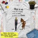 Personalized Name Horse Girl Shirt This Is Us A Little Bit Of Crazy Custom Gift For Horse Lover Best Friend Shirts Women Shirt Cowgirl Shirt SHIRTS_Horse Shirt