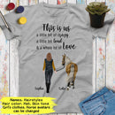 Personalized Name Horse Girl Shirt This Is Us A Little Bit Of Crazy Custom Gift For Horse Lover Best Friend Shirts Women Shirt Cowgirl Shirt SHIRTS_Horse Shirt