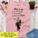 Personalized Name Horse Girl Shirt This Is Us A Little Bit Of Crazy Custom Gift For Horse Lover Best Friend Shirts Women Shirt Cowgirl Shirt SHIRTS_Horse Shirt