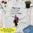 Personalized Name Horse Girl Shirt This Is Us A Little Bit Of Crazy Custom Gift For Horse Lover Best Friend Shirts Women Shirt Cowgirl Shirt SHIRTS_Horse Shirt