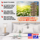 Personalized Name Sign Daisy Flower Wall Art Canvas Sunset Wall Art Custom Name Sign Daisy Art Print Personalized Wall Decor Last Name Signs For Home Family Name Sign Landscape Framed CANLA15_Multi Name Canvas