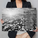 Personalized Name Sign Daisy Flower Wall Art Canvas Sunset Wall Art Custom Name Sign Daisy Art Print Personalized Wall Decor Last Name Signs For Home Family Name Sign Landscape Framed CANLA15_Multi Name Canvas