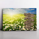 Personalized Name Sign Daisy Flower Wall Art Canvas Sunset Wall Art Custom Name Sign Daisy Art Print Personalized Wall Decor Last Name Signs For Home Family Name Sign Landscape Framed CANLA15_Multi Name Canvas