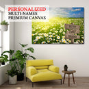 Personalized Name Sign Daisy Flower Wall Art Canvas Sunset Wall Art Custom Name Sign Daisy Art Print Personalized Wall Decor Last Name Signs For Home Family Name Sign Landscape Framed CANLA15_Multi Name Canvas