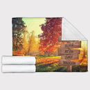 Personalized Name Sign Fall Throw Blanket Gifts Customized Name Sign Autumn Forest Picture Nature Blanket Last Name Signs For Home Family Name Sign Fuzzy Soft Cozy Warm Travel Blanket FLBL_Multi Name Blanket