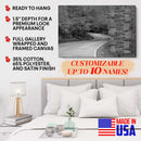 Personalized Name Sign Fall Wall Art Canvas Custom Name Sign Autumn Road Pictures Nature Wall Art Personalized Wall Decor Last Name Signs For Home Family Name Sign Landscape Art B&W CANLA15_Multi Name Canvas