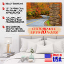 Personalized Name Sign Fall Wall Art Canvas Custom Name Sign Autumn Road Pictures Nature Wall Art Personalized Wall Decor Last Name Signs For Home Family Name Sign Landscape Art CANLA15_Multi Name Canvas