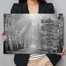 Personalized Name Sign Fall Wall Art Canvas Custom Name Sign Autumn Tree Leaves Nature Wall Art Personalized Wall Decor Last Name Signs For Home Family Name Sign Landscape Canvass B&W CANLA15_Multi Name Canvas