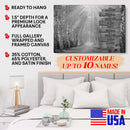 Personalized Name Sign Fall Wall Art Canvas Custom Name Sign Autumn Tree Leaves Nature Wall Art Personalized Wall Decor Last Name Signs For Home Family Name Sign Landscape Canvass B&W CANLA15_Multi Name Canvas