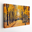Personalized Name Sign Fall Wall Art Canvas Custom Name Sign Autumn Tree Pictures Nature Wall Art Personalized Wall Decor Last Name Signs For Home Family Name Sign Landscape Wall Art CANLA15_Multi Name Canvas