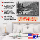 Personalized Name Sign Mountain Lake Nature Picture Canvas Landscape Wall Art Framed Custom Name Sign Personalized Wall Decor Last Name Signs For Home Family Name Sign Name Wall Decor CANLA15_Multi Name Canvas