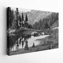 Personalized Name Sign Mountain Lake Nature Picture Canvas Landscape Wall Art Framed Custom Name Sign Personalized Wall Decor Last Name Signs For Home Family Name Sign Name Wall Decor CANLA15_Multi Name Canvas