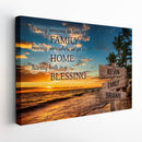Personalized Name Sign Quotes Palm Tree Tropical Canvas Wall Art Sunset Ocean Beach Wall Art Personalized Wall Decor Last Name Signs For Home Custom Family Name Sign Sunrise Wall Art CANLA15_Miss Pet Canvas