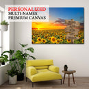 Personalized Name Sign Sunflower Wall Decor Sunset Wall Art Custom Name Sign Sunflower Pictures Canvas Personalized Wall Decor Last Name Signs For Home Family Name Sign Landscape Art CANLA15_Multi Name Canvas