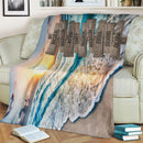 Personalized Name Sign Sunset Beach Throw Blanket, Custom Name Sign Ocean Blanket, Custom Last Name Signs, Family Name Sign Sunrise Blanket Gift Fuzzy Soft Cozy Warm Travel Blanket FLBL_Multi Name Blanket