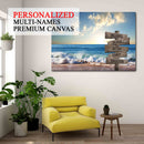 Personalized Name Sign Sunset Beach Wall Art Custom Name Sign Ocean Wall Art Personalized Wall Decor Last Name Signs For Home Family Name Sign Sunrise Wall Art Wooden Name Canvas Gift CANLA15_Multi Name Canvas