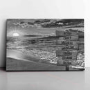 Personalized Name Sign Sunset Beach Wall Art Custom Name Sign Ocean Wall Art Personalized Wall Decor Last Name Signs For Home Family Name Sign Sunrise Wall Art Wooden Name Canvas Gift CANLA15_Multi Name Canvas