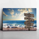 Personalized Name Sign Sunset Beach Wall Art Custom Name Sign Ocean Wall Art Personalized Wall Decor Last Name Signs For Home Family Name Sign Sunrise Wall Art Wooden Name Canvas Gift CANLA15_Multi Name Canvas
